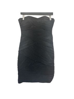 Impress Pleated Sweetheart Neckline Bodycon Stretch Bandage Mini Strapless Dress